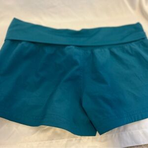 Roxy- teal rollover shorts